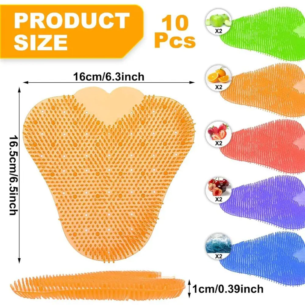 10-Pack Anti-Splash Urinal Screens Deodorizers Long-Lasting Scented Mats