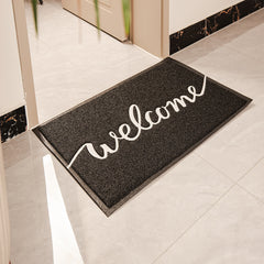 Welcome Printed PVC Surface Door Mat With Non-Slip PVC Backing