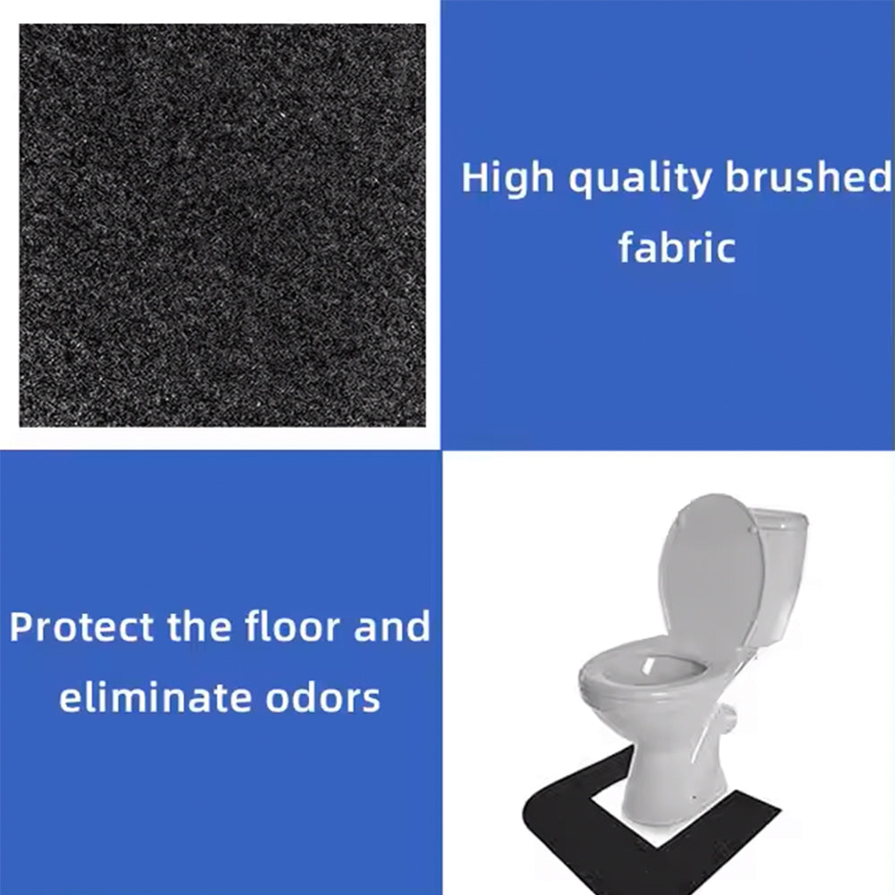 6-Pack Anti-Slip Urinal Absorbent Splash Mat Contour Rug For Toilet Bowl