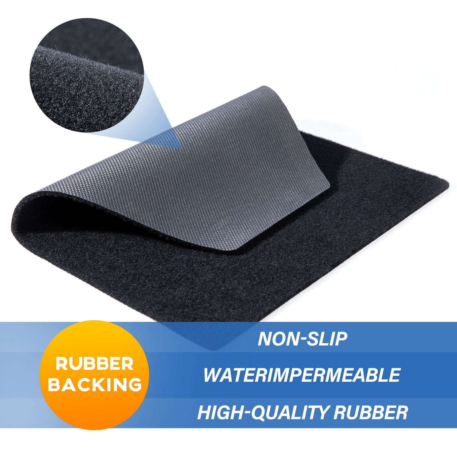 6-Pack Non-Slip Absorbent Cut Pile Urinal Mats For Men's Restroom