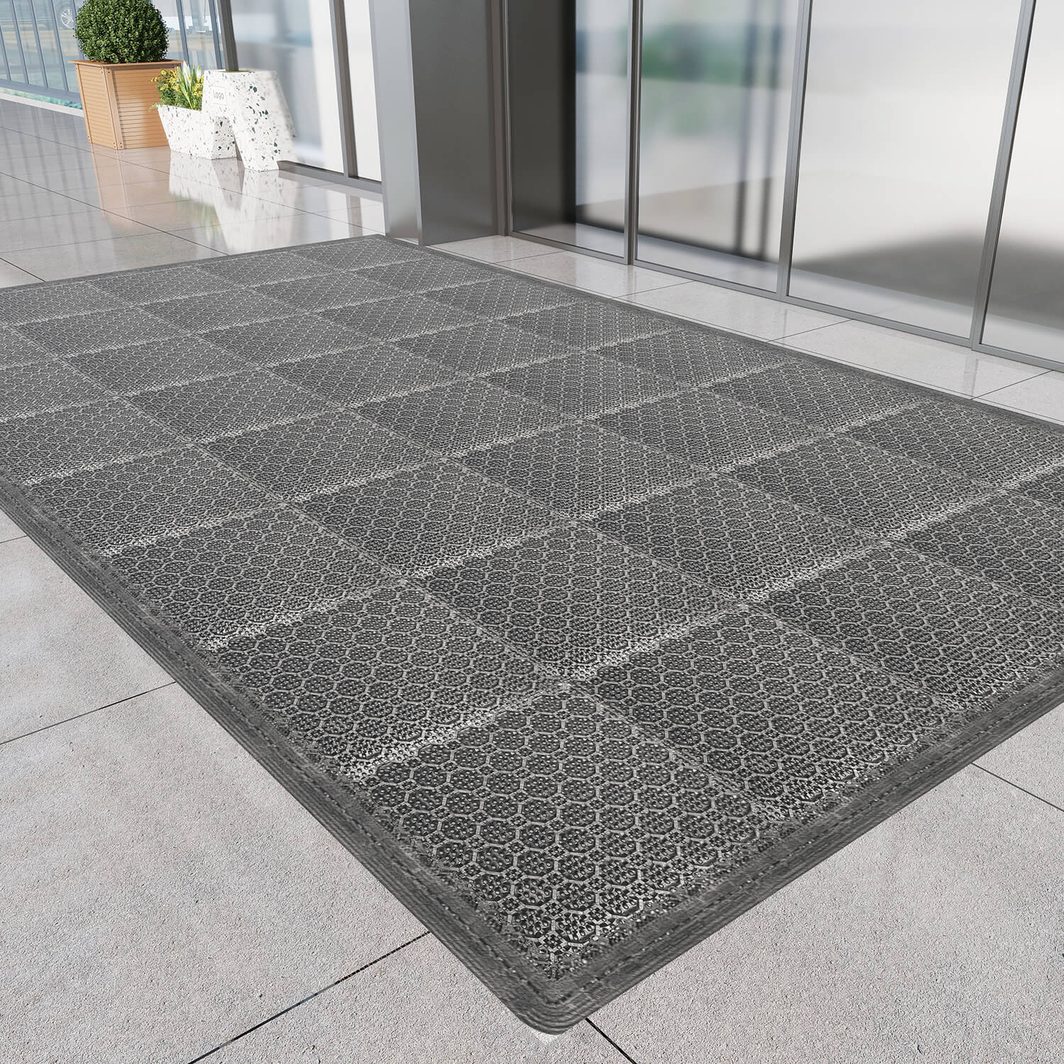 Heavy-Duty EVA Entrance Door Mat,900D-Light Gray