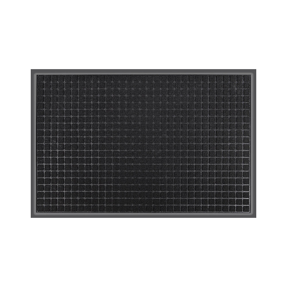 Black Moisture-Proof Non-Slip Small Brick Front Door Mat