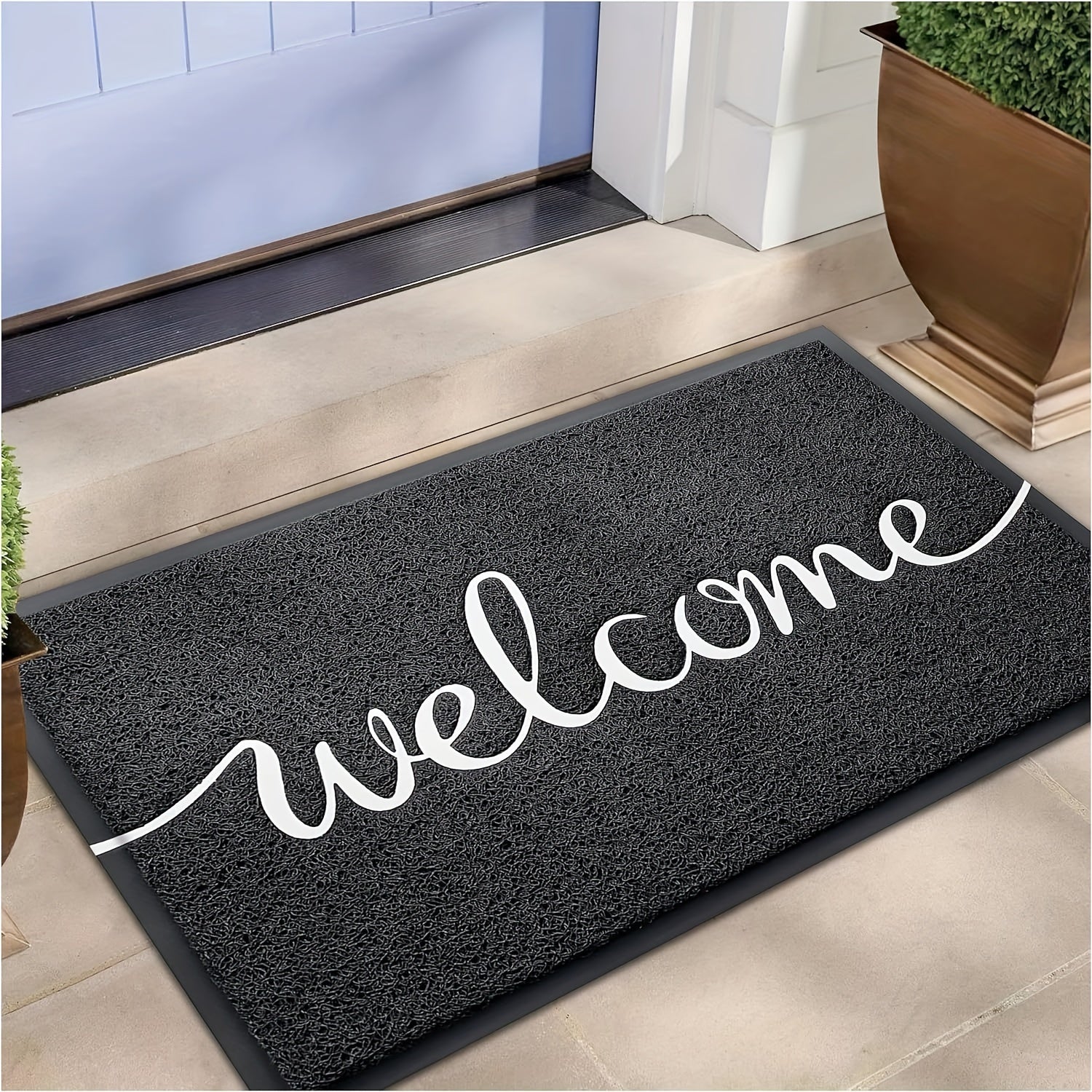 Welcome Front Door Mat - Heavy-Duty, Absorbent & Easy to Clean