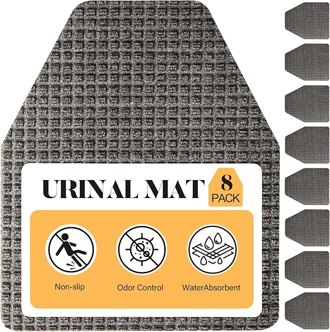 Non-Slip Commercial Urinal Mats 8 Pack