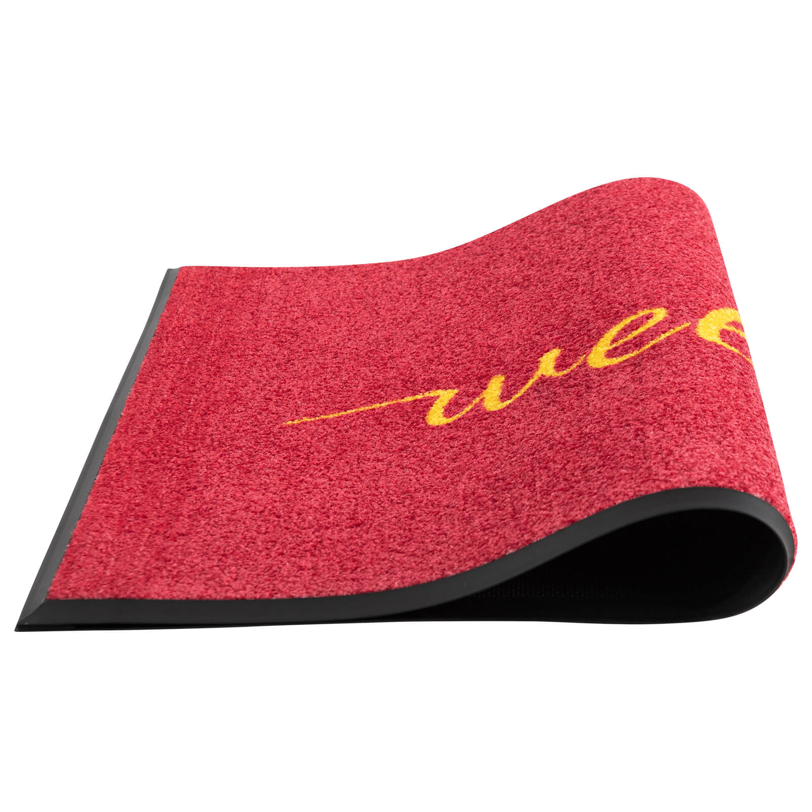 Red Welcome Mat Nylon Front Door Mats Fold