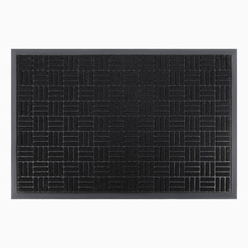 Black Front Door Mat, Outdoor/Indoor Door Mat