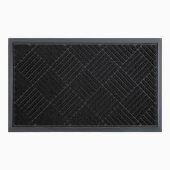 Black Front Door Mat, Outdoor/Indoor Door Mat