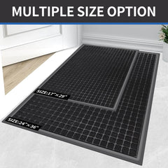 Black Outdoor Mat Front Door Indoor Entrance Doormat