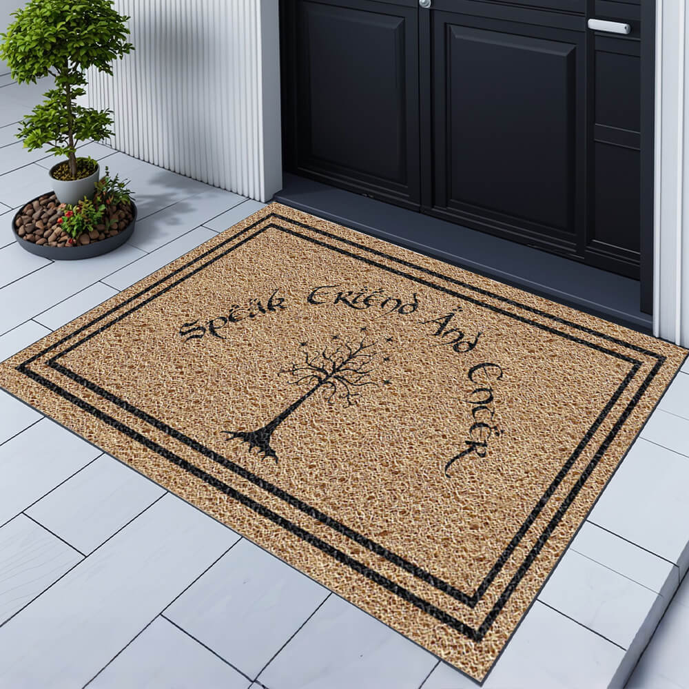 “Speak Friend And Enter” Funny Logo Doormat