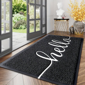 Welcome Front Door Mat - Heavy-Duty, Absorbent & Easy to Clean