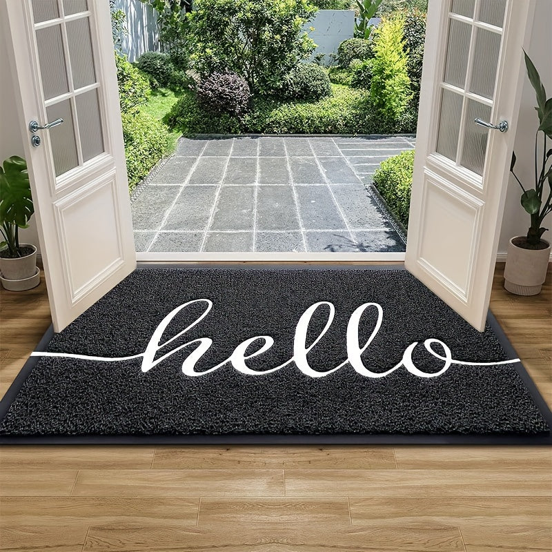 Welcome Front Door Mat - Heavy-Duty, Absorbent & Easy to Clean