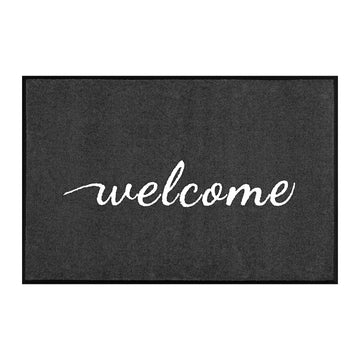 Black Welcome Mat Front Door Mat